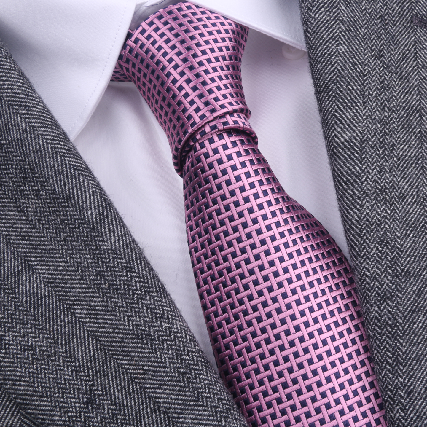 真丝桑蚕丝编织纹理领带