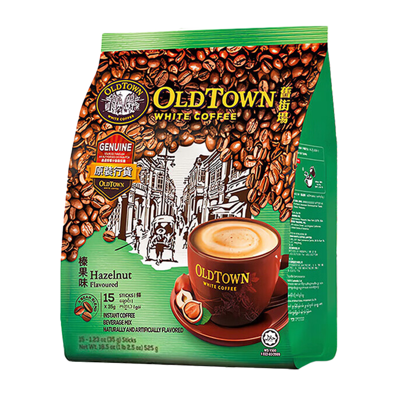 OLDTOWN旧街场三合一白咖啡榛果味525g