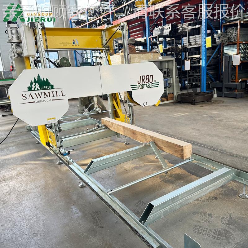 电力动卧式自带板锯机原木开料机圆切割机柴油龙门锯JR59、JR锯木