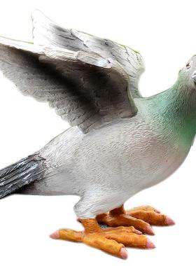 花户外园林小品雕塑脂鸽摆子仿真动物园件树工艺品别墅庭院6731装