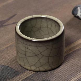 青瓷主人杯单杯哥龙泉手643工冰裂传世窑瓷功夫杯品茗扳指杯茶陶