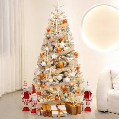 2024色新款圣诞树白套餐家用客厅高级大感y摆DVM件型di圣诞节装饰