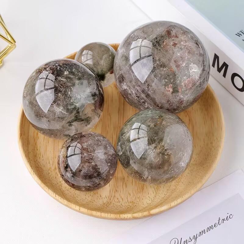 天然绿幽水晶摆件水晶球原石打灵居磨家办ZESJ-000公装饰品开业乔