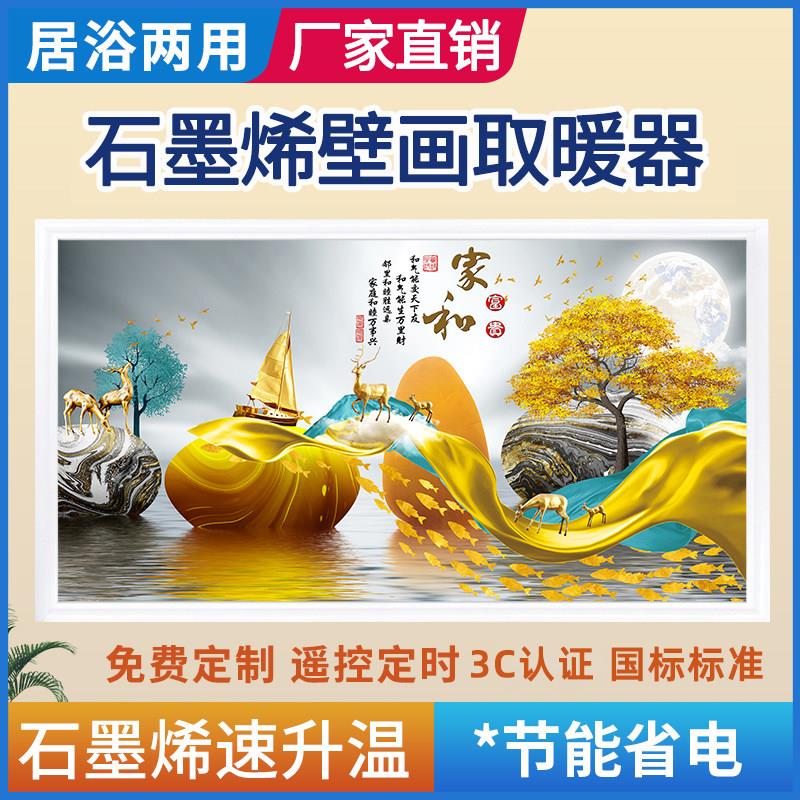 石墨烯壁挂式取暖器电热板画碳晶暖壁画电墙家暖器YK-800加热暖板