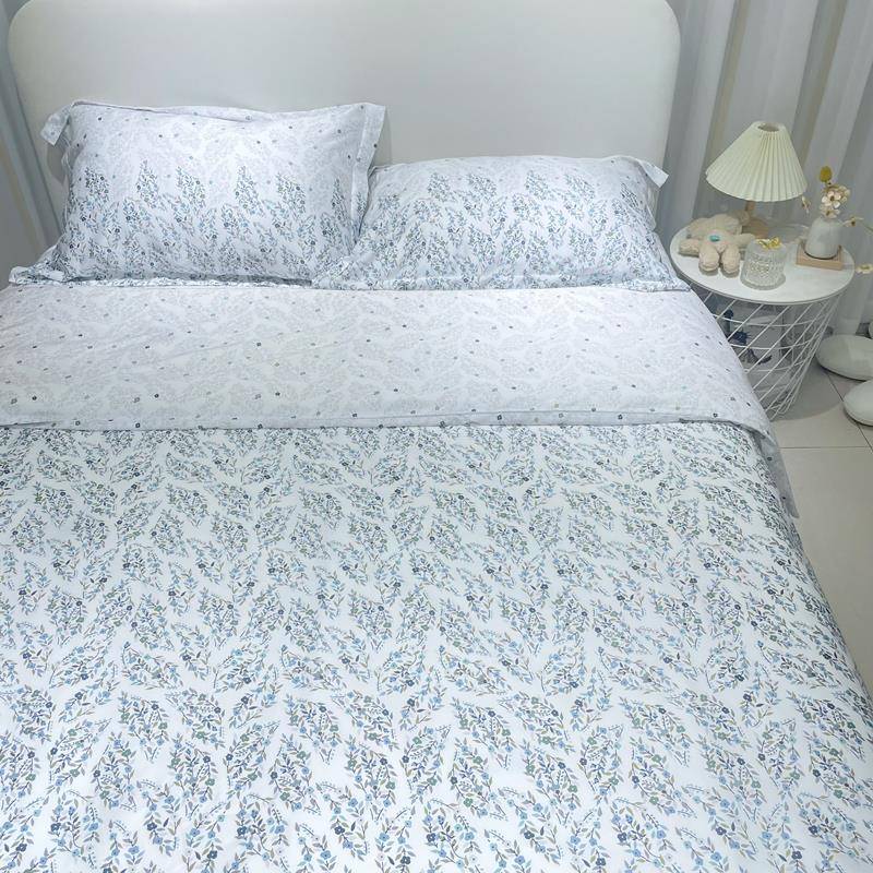 夏季双面件班1单00支蓝套精天丝单被清凉亲肤、WPE双被套1.5米可