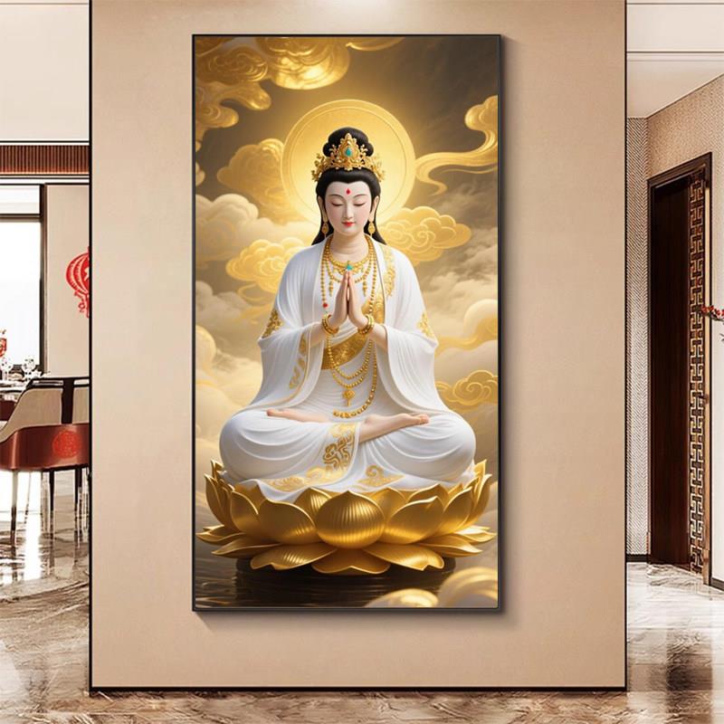 坐莲观音十字绣2025款像人REF物手工新刺绣观客厅佛装饰挂画音菩