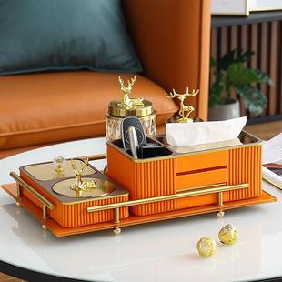 高感茶几收纳盒抽纸盒轻软饰品奢摆件FOG级家装 用客厅纸巾盒托盘