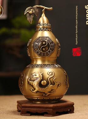 开武口八卦黄铜芦开葫盖空心ZVX玄四神兽朱雀青龙白虎客厅玄关摆