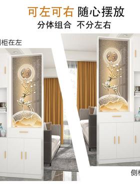 高大进70857门沙发端屏风隔断置物架装饰客厅进门木对实门玄关简