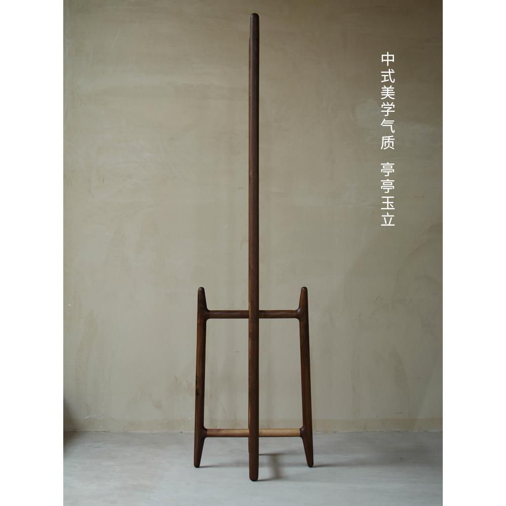 Shiuo创高低衣架实z木衣架榫Tj02卯完全可落折叠入原口客厅卧室地