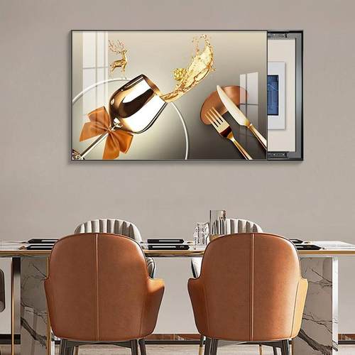 酒杯电盒箱装电表箱-饰遮画现代简表约配电箱挡电闸开关免打孔挂