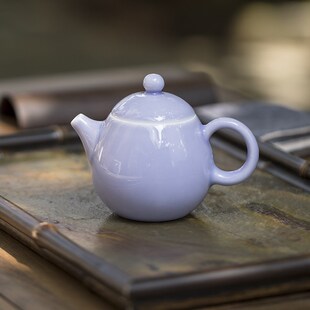 粉色紫色迷你壶家用茶室单人壶泡茶壶 高温颜色釉小龙蛋壶 女生