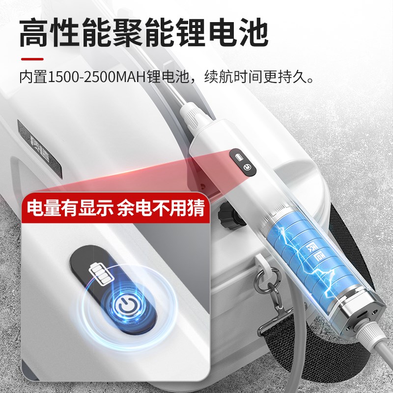 质造电动喷雾器家用小型高压消毒打农药水喷洒机浇花水枪喷壶