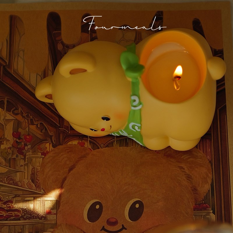 《黄油小熊》热可可香薰蜡烛家用室内持久送闺蜜女生可爱生日礼物