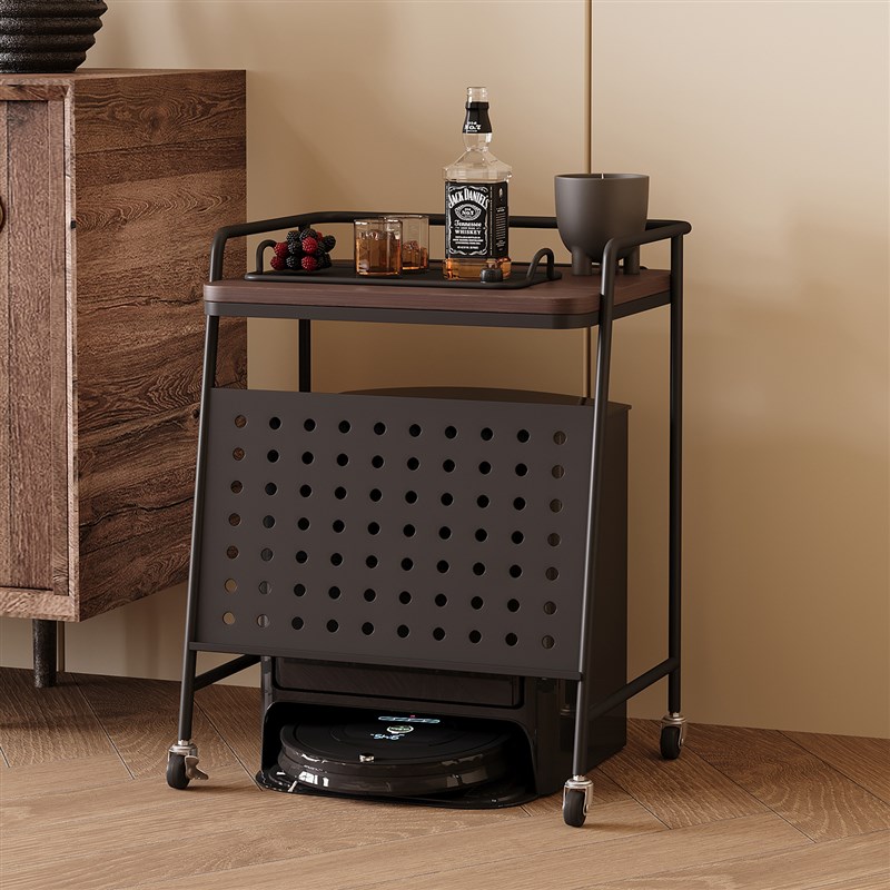 包豪斯扫地机器人打印机置物架落地带轮沙发边几基站收纳柜鱼缸架