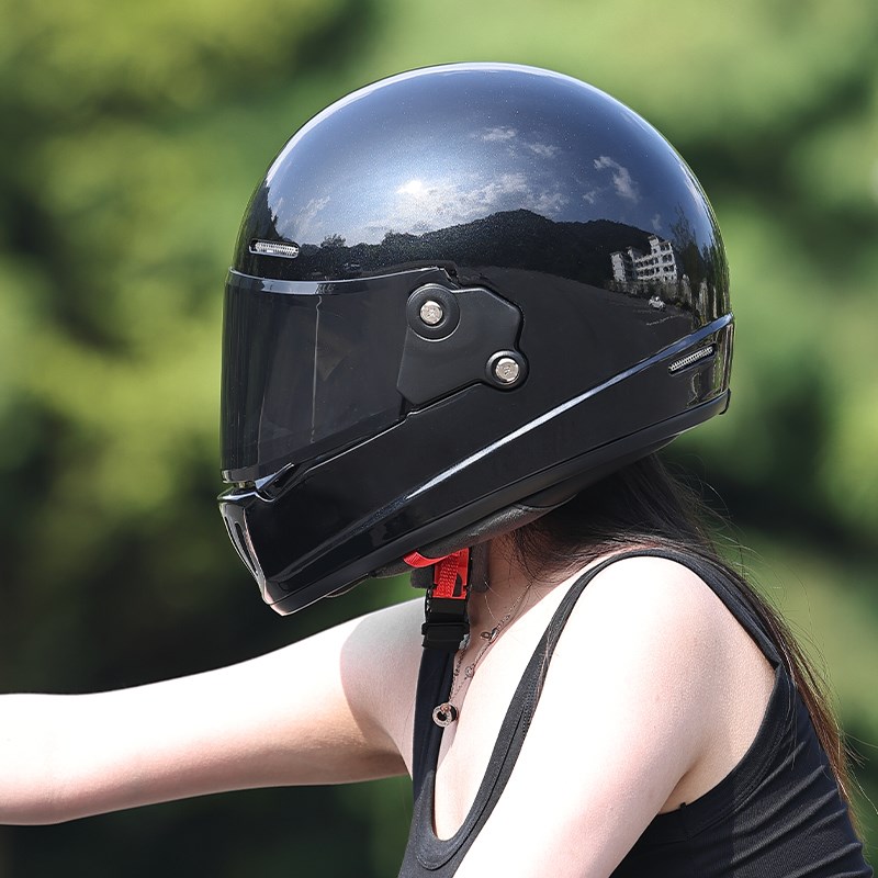 复古全盔巡航摩托车头盔男蓝牙3C认证全覆式四季机车骑行安全盔女