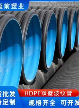 大口径排水排污管200400600hdpe双壁波纹管