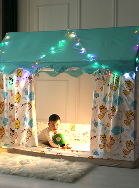 儿童蚊帐女孩公主房70*150拼接床88 168床帘地铺男孩80180帐篷100