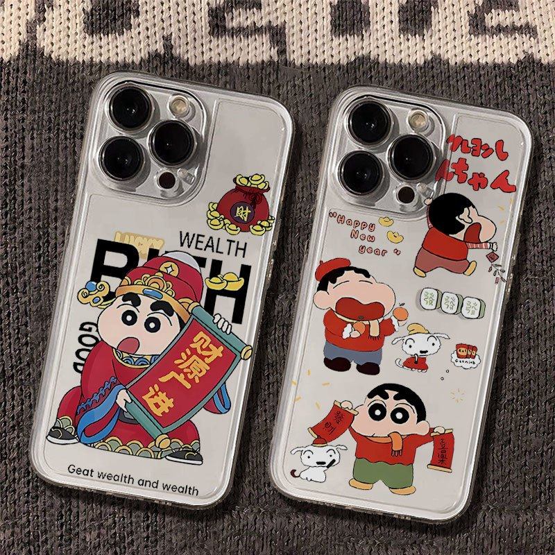 新年发财小新适用苹果iPhone17/16e手机壳新款15pro