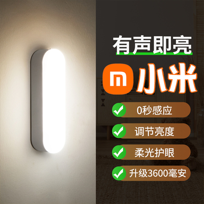 声控灯楼道感应灯入户门楼梯夜间家用走廊免接线人来即亮小夜灯