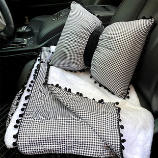 车用午睡枕靠枕 汽车抱枕被子两用靠垫车内睡觉二合一毯子车载四季