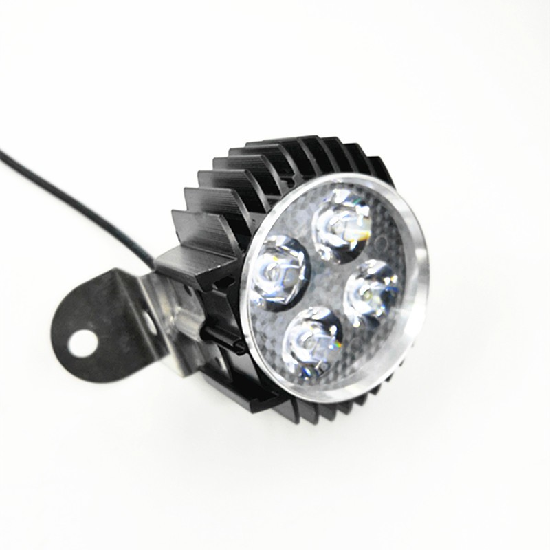 电动车led车灯内置喇叭12V至80V改装外置电瓶车高亮大灯强光射灯