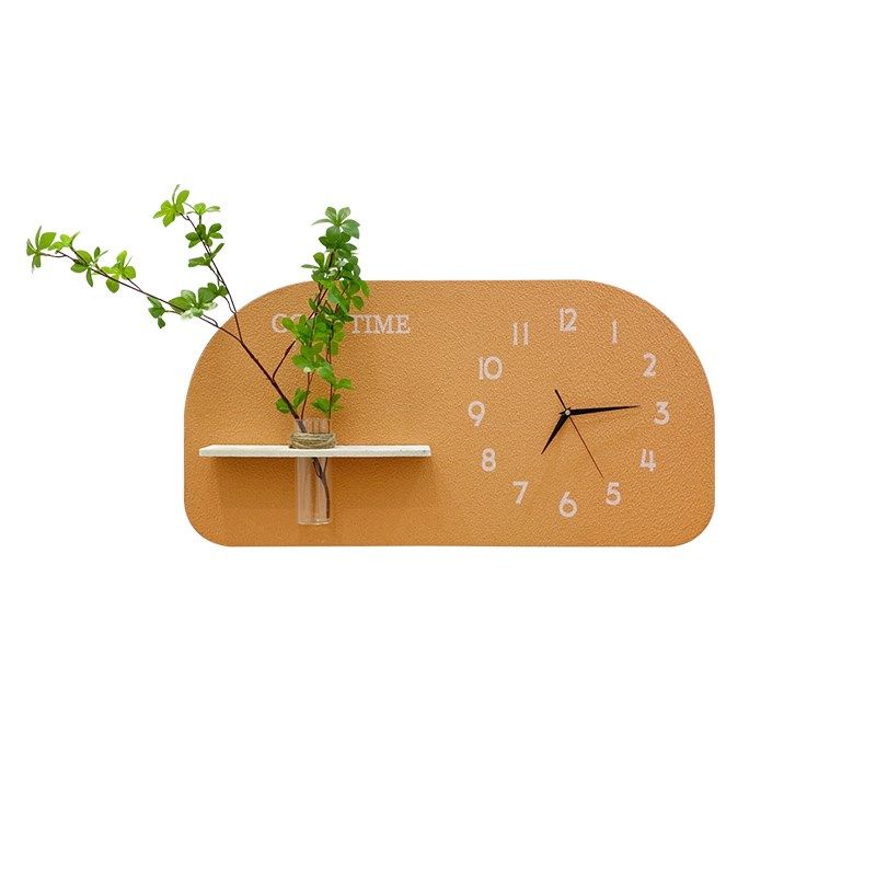 奶油风挂钟高级感水培绿植钟表挂画客厅餐桌墙上时钟新款立体挂表,家居饰品,现代装饰画,淘宝优惠券,粉丝福利购,淘宝优惠卷