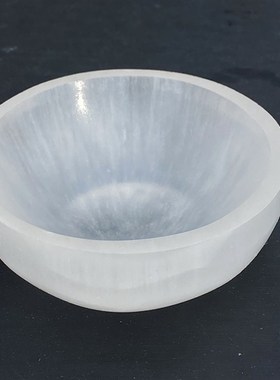 摩洛哥精品透石膏碗手工制作消磁烛台水晶碗心形碗月亮碗卧室摆件