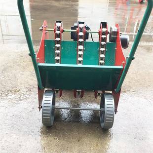 电动手推电动播种机单行双行三行种蒜机人力手推式 大蒜播种机