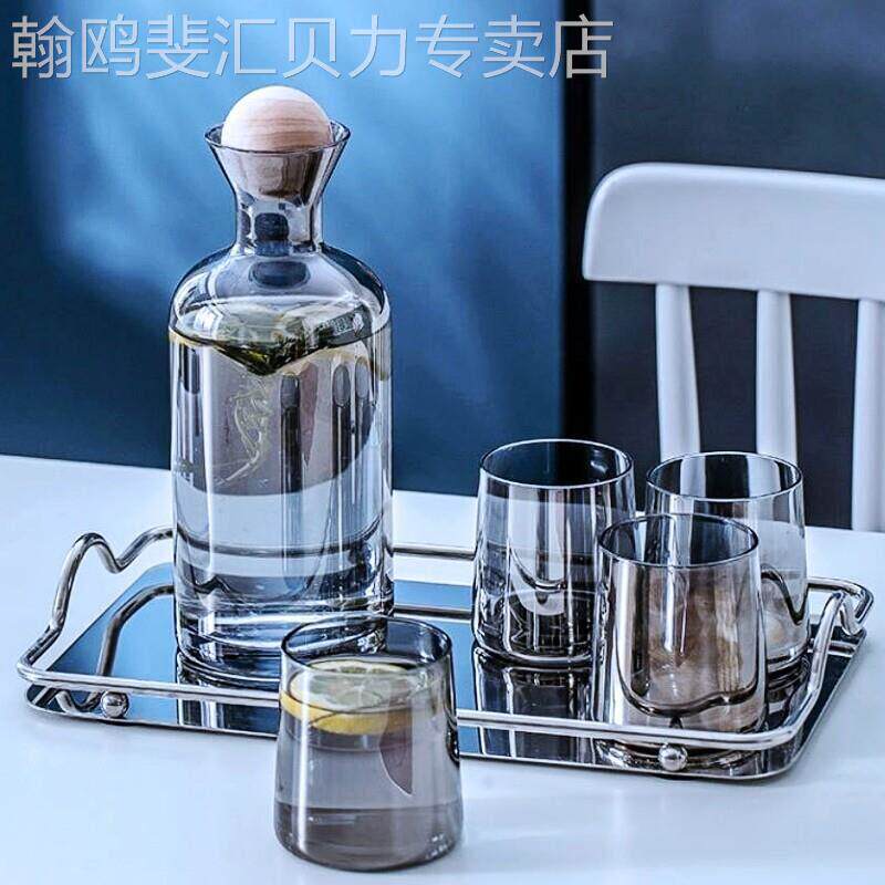 北欧创意耐热玻璃水壶家用水杯套装大容量客厅果汁杯凉水杯冷水壶