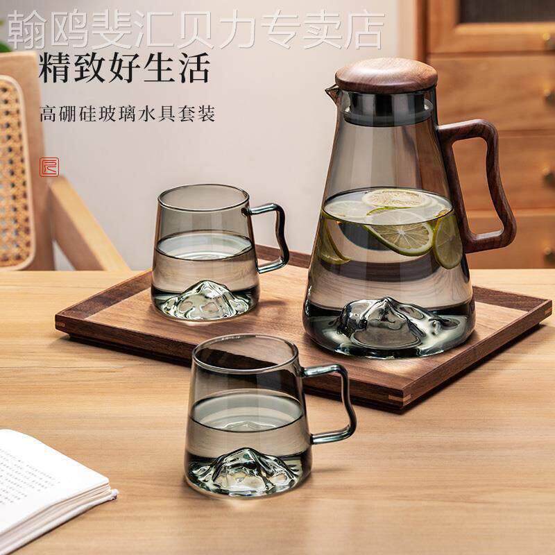 耐高温玻璃茶壶套装家用泡茶杯高级感夏客厅家用喝水凉杯冷水壶