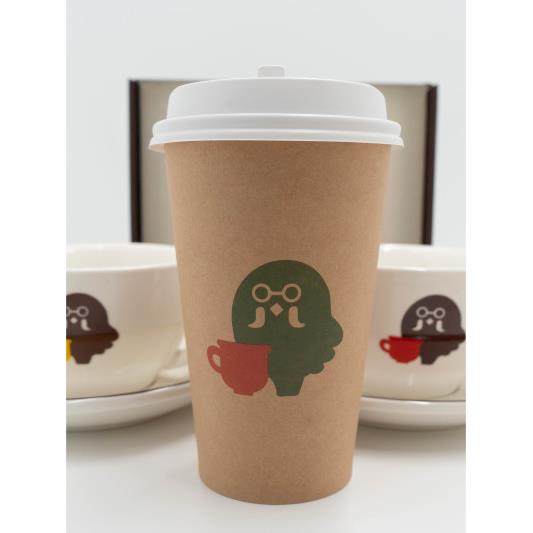 动森周边动物森友会好鸽鸽咖啡纸杯50个（含白色塑料杯盖）