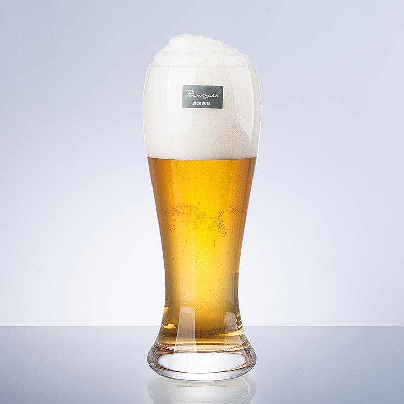 啤酒杯大容量玻璃家用精酿啤酒杯加厚果汁杯手工