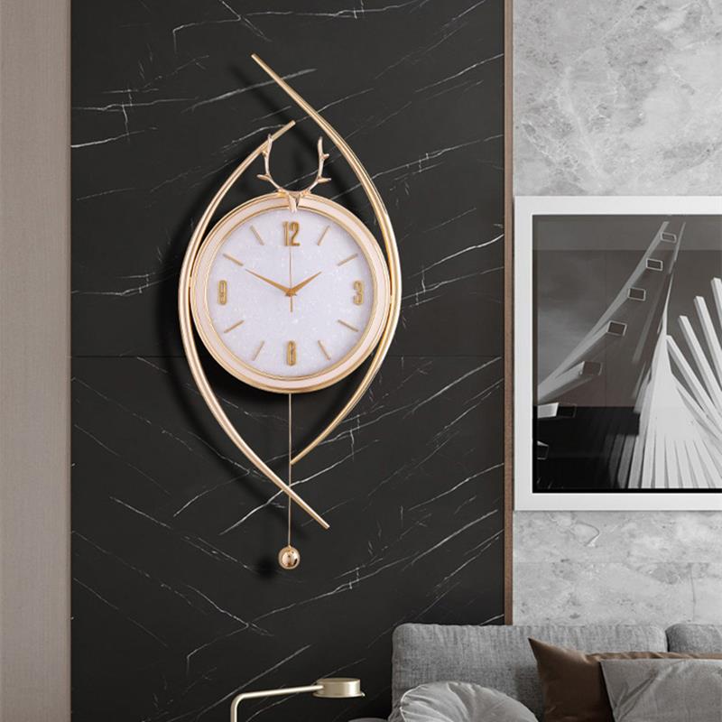2023新款钟表挂钟客厅家用现代轻奢时尚创意简约大气高档静音时钟