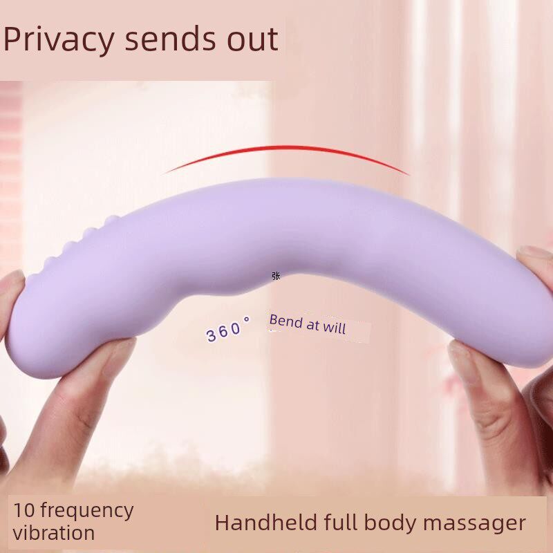 擀筋棒硅胶瑜伽按摩手持式震动静音棒女生专用小号静音防水电动擀