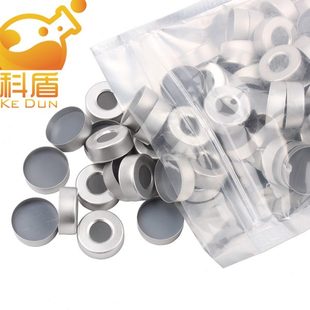 特富龙氟龙ptf 20ml 钳口顶空瓶盖垫开孔铝盖配灰色丁基橡胶