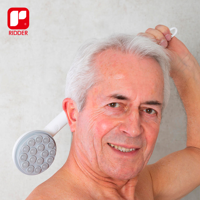 riddecr德国进口洗澡搓澡神器滚珠按摩沐浴刷背部搓背器后背搓澡