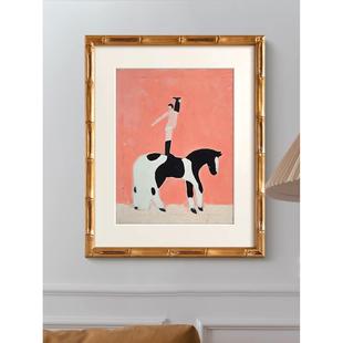 常玉八尾金鱼法式中国风复古小众艺术软装挂画餐厅书房墙面装饰画