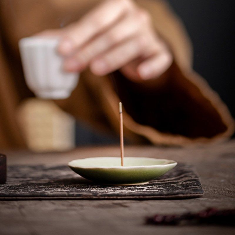 宋青线香盘香插底座陶瓷底座托盘中式创意香座底托落灰香薰,家居饰品,香托/香盘/香座/香插,淘宝优惠券,粉丝福利购,淘宝优惠卷