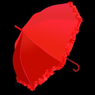 红色伞婚庆结婚用红雨伞新娘出门出嫁喜庆蕾丝长铝合金复古