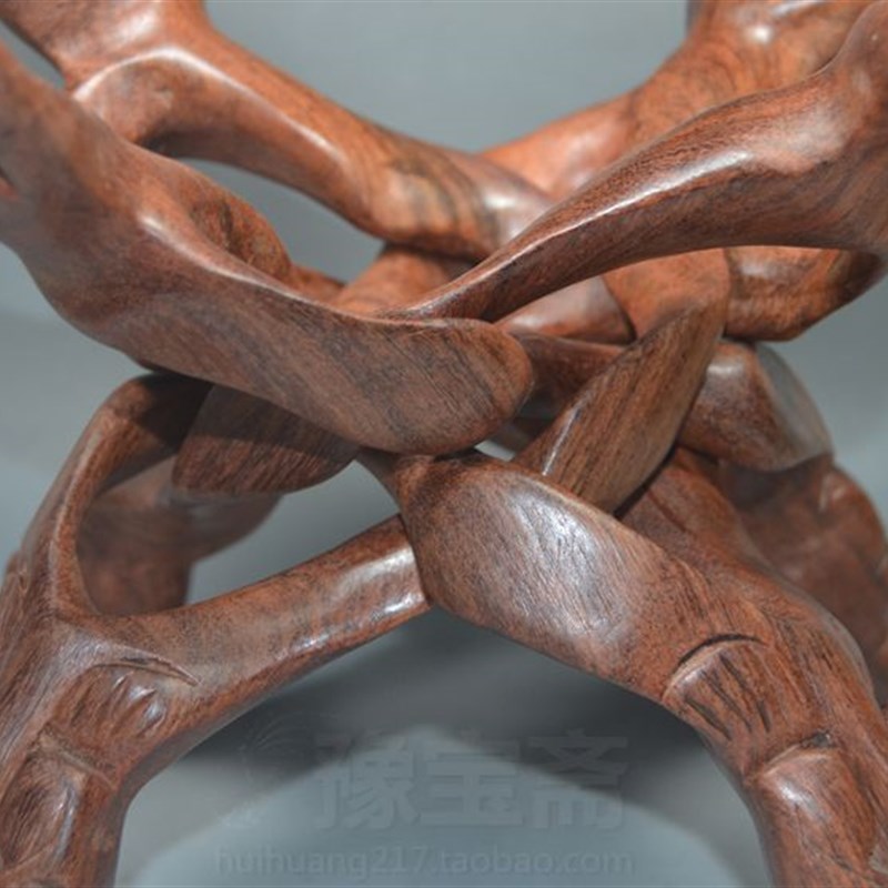 红酸枝招财佛手花架木雕摆件红木工艺品商务礼品家居装饰