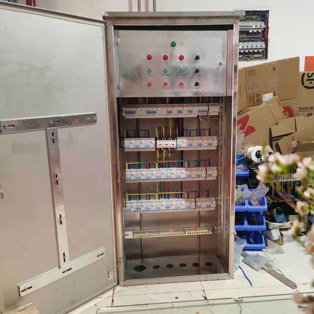 户外防雨型不锈钢景观照明配电柜经纬度时控照明控制柜04不锈钢