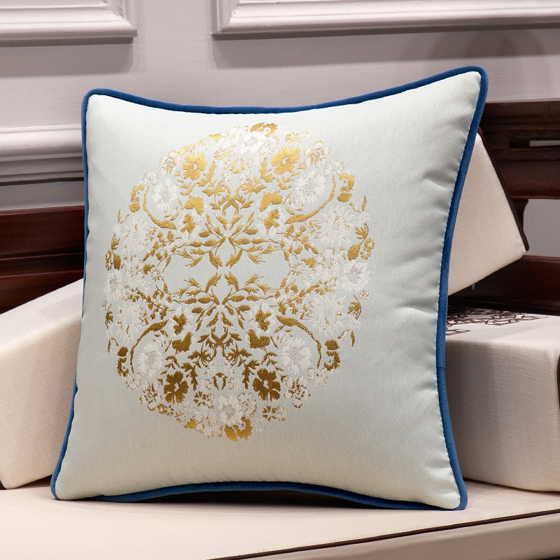 中式提花沙发抱枕靠垫含芯7现代客厅家用靠枕枕大靠背