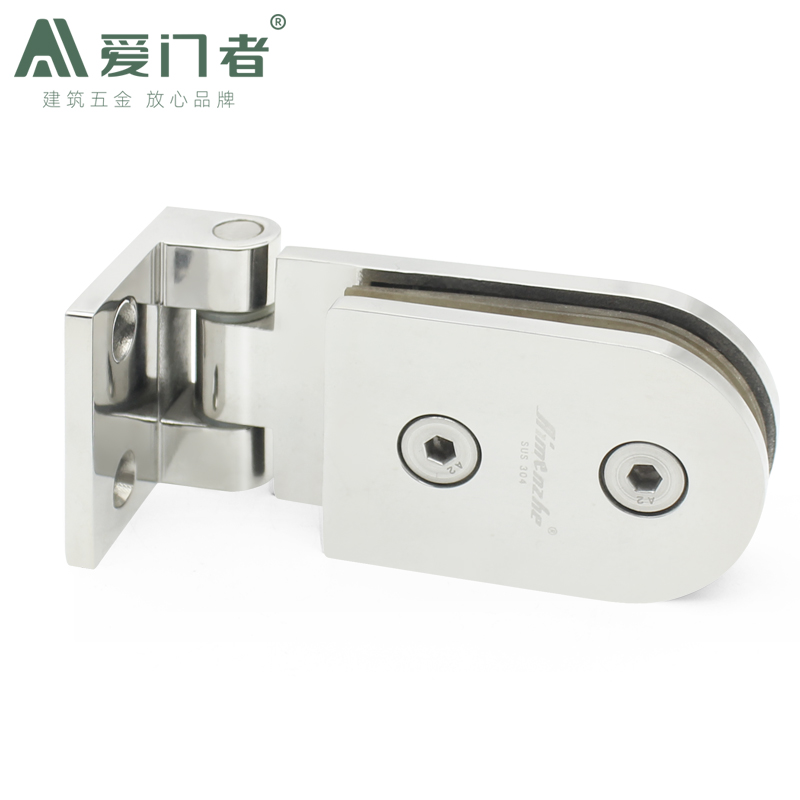 0不锈钢无框玻璃门合页里外开玻璃铰链玻璃夹靠墙夹淋浴房