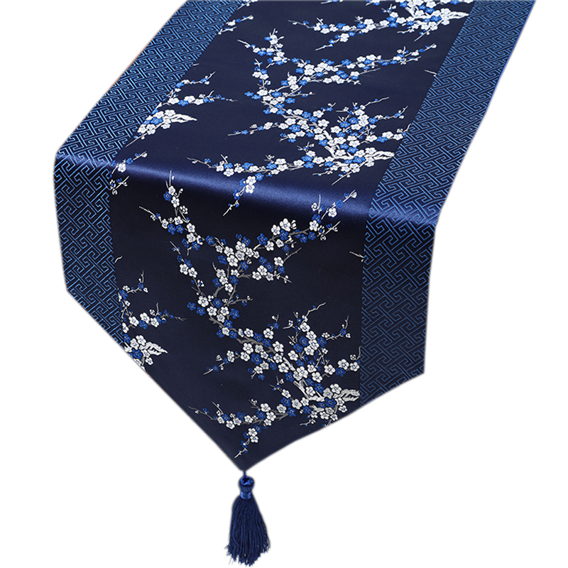 艺必旭 中式时尚织锦缎餐桌桌旗桌布 餐桌茶几布艺旗床旗台布