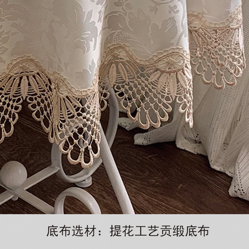 欧式蕾丝花边餐桌桌布圆桌圆形酒店高级感饭店家用镂空防尘罩