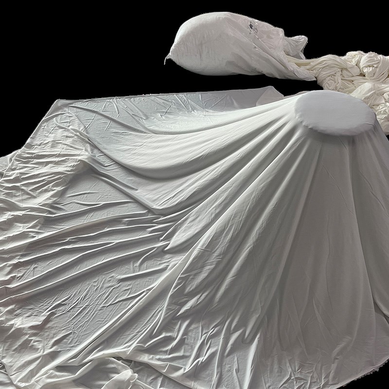 白色四面高弹力布料薄透氨纶丝袜滑爽贴身内衣裤透视道具娃衣面料