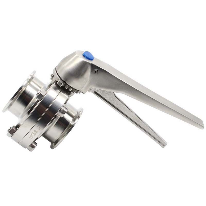 304/316L不锈钢快速安装蝶阀卫生食品级手动快速连接夹紧式卡盘阀