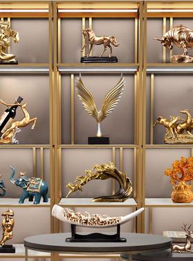 北欧轻奢现代创意摆件办公桌酒柜办公室书柜子客厅高档商务装饰品