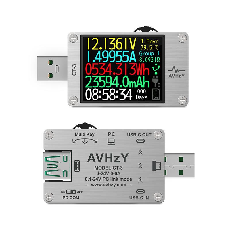 USB 測試儀 AVHzY CT-3 測試 電壓 電流 功率 台灣 專用鏈接